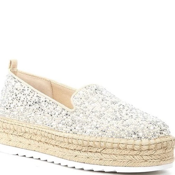 Gianni Bini Women's Sparkling Loafers - Silver and Cream - Picture 11 of 14